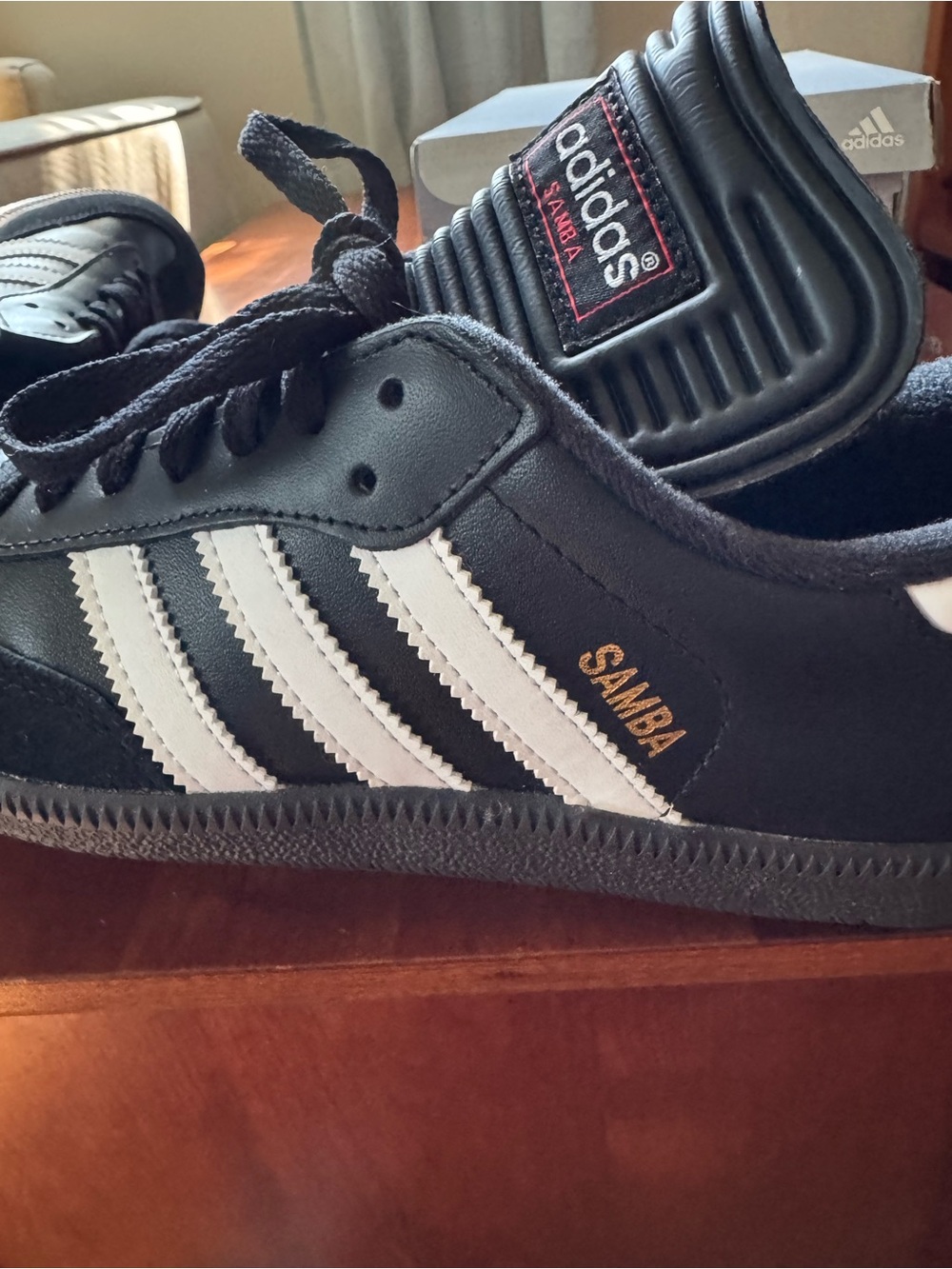 adidas unisex Samba Classic Sneakers - Black & White - Picture 2 of 9